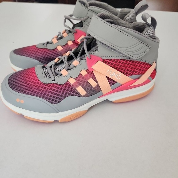 Ryka Sneakers Devotion XT Mid Training Womens Size 8W Gray Pink HighTop Mesh - Picture 6 of 16